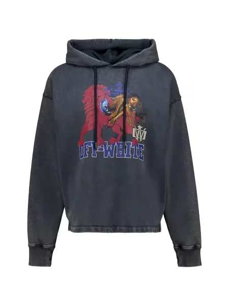 Суичър с качулка Off-white бяло