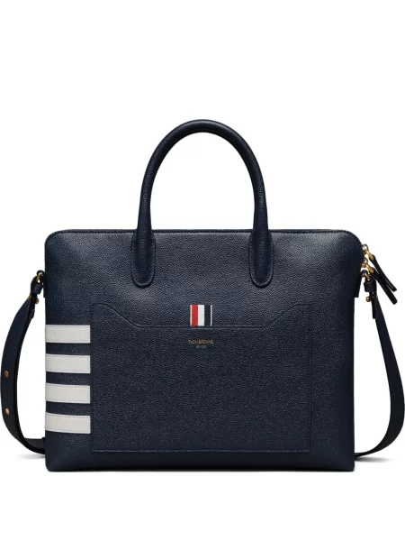 Geantă Thom Browne din piele albastru