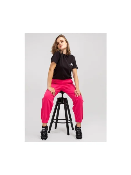 Pantaloni Tommy Hilfiger roz
