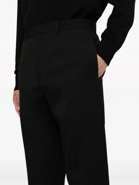 Vilnonės kelnės Jil Sander juoda