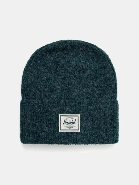 Шапка с вълна Herschel Super Soft зелено