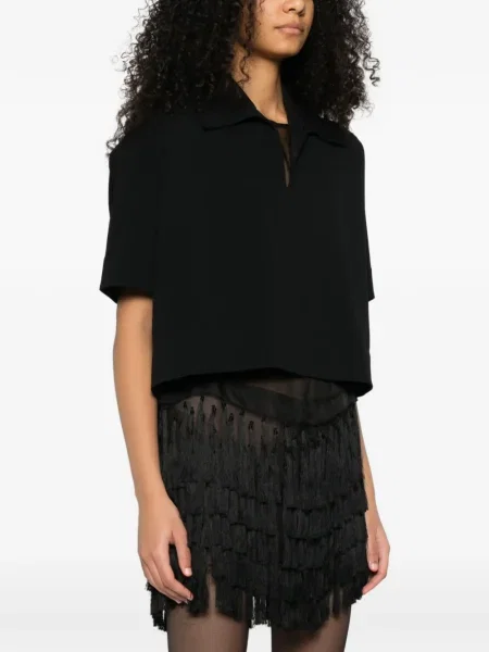 Tricou Jil Sander cu decolteu în V negru