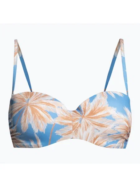 Горна част на бански костюм ROXY Love The Beach Vibe azure blue palm island синьо