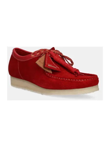 Mokasyny Clarks Originals skórzane czerwone