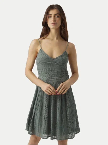 Vero Moda Letné šaty Honey Regular Fit zelená