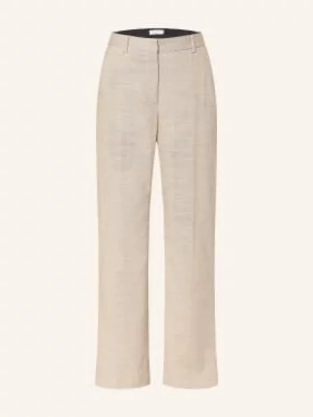 Tiger Of Sweden Spodnie Z Materiału Typu Marle Umaas beige beżowe