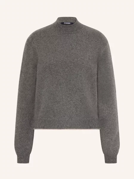 Jacquemus Kašmírový Svetr La Maille Cachemire / světle hnědá šedá