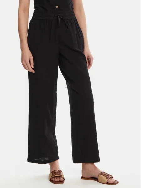 Vero Moda Hlače Caia Wide Leg crna