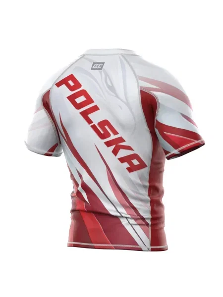 Koszulka Rashguard MMA na Siłownię EXTREME HOBBY POLSKA ULTIMATE biała