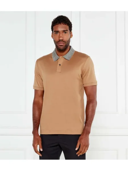 BOSS Tricou polo H-Parlay bej