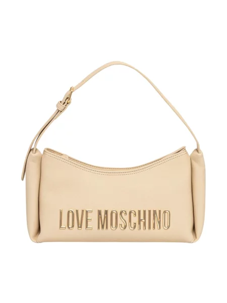 Torebka Love Moschino skórzana beżowa