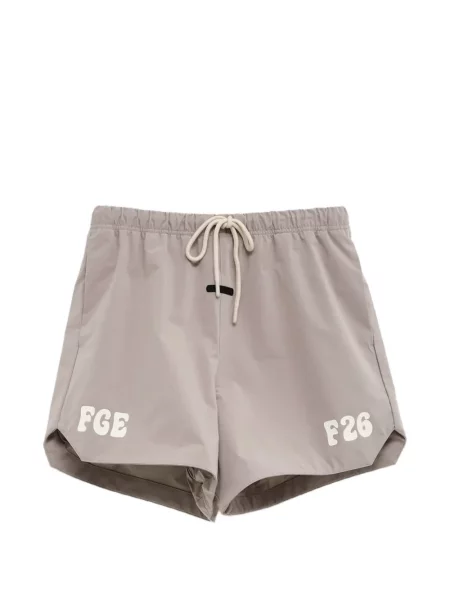 Pantaloni scurți Fear Of God Essentials cu imagine cu cordon gri