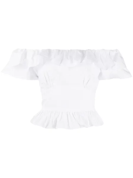 Koszulka Michael Michael Kors z odkrytymi ramionami biała