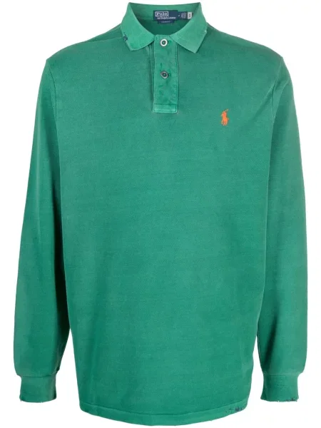 Fleecová krátká košile Polo Ralph Lauren zelená