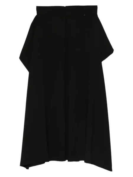 Fusta plisata Nissa plisată până la genunchi negru