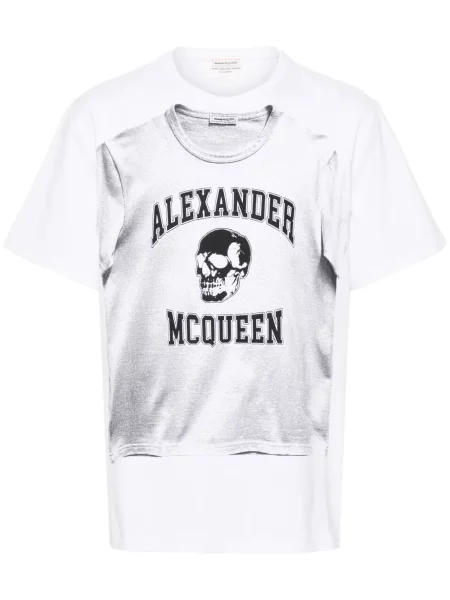 Tričko Alexander Mcqueen s potiskem bílé