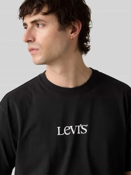T-shirt o kroju relaxed fit z czystej bawełny Levi's czarna