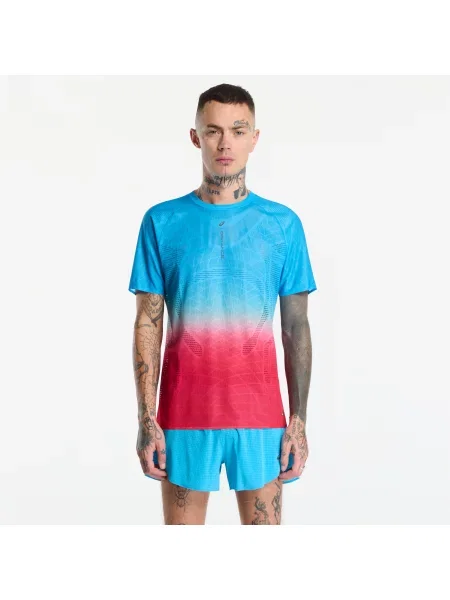 Tricou Asics Metarun Fade SS Top Blue L albastru