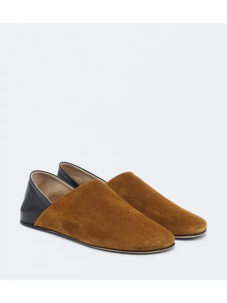 Chiloți Jw Anderson din piele de căprioară slip-on maro
