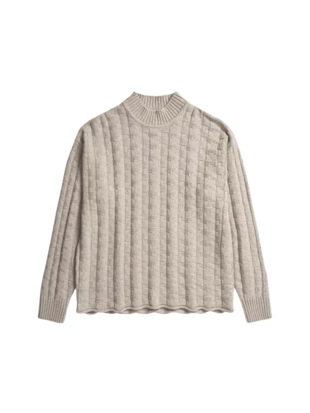 Sweter Norse Projects z kaszmiru beżowy