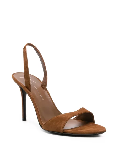 Sandale Giuseppe Zanotti din piele de căprioară slingback maro
