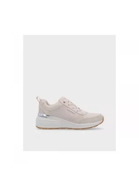Pöttyös félcipő Skechers bézs