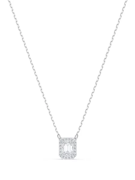 Swarovski Akcesoria unisex Szary ONE SIZE Len Naszyjnik Unisex Millenia "Octagon Wisiorek" Rod biały