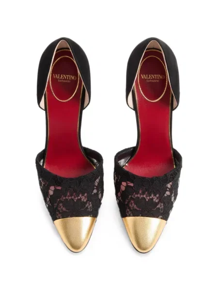 Pantofi cu toc Valentino Garavani din piele de căprioară negru