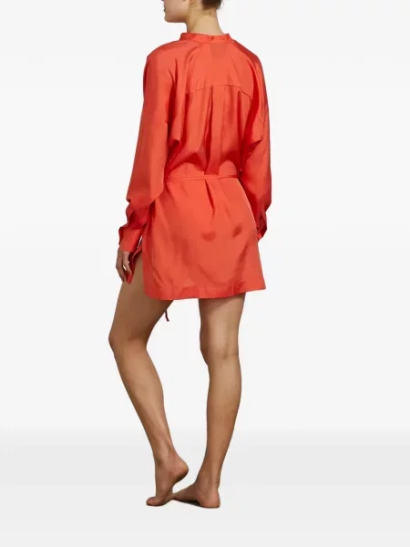 Rochie mini Bondi Born de mătase portocaliu
