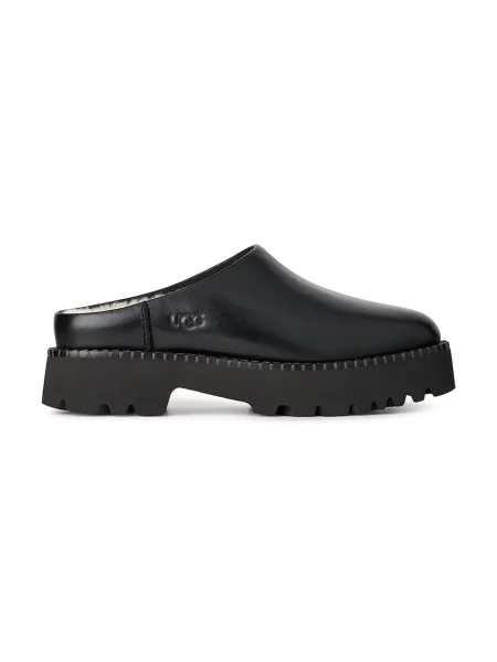 UGG șlapi pentru femei din piele întoarsă W Uptowner Mule negru