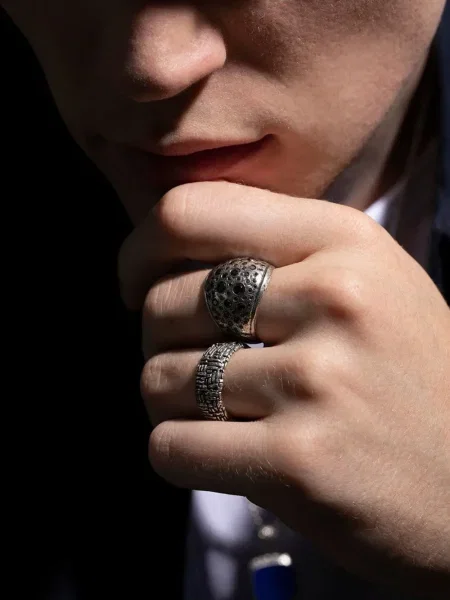 Пръстен John Varvatos черно