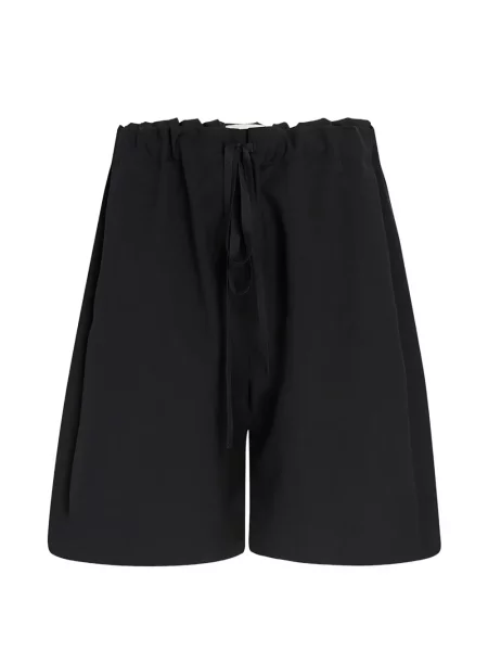 Pantaloni scurți Khaite de lână negru