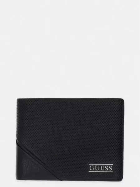 Guess denarnica usnjena BOSTON črna