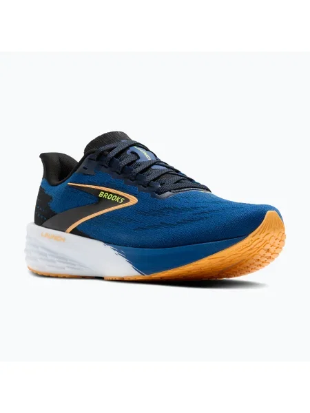 Мъжки маратонки за бягане Brooks Launch 11 black/navy peony/orange черно
