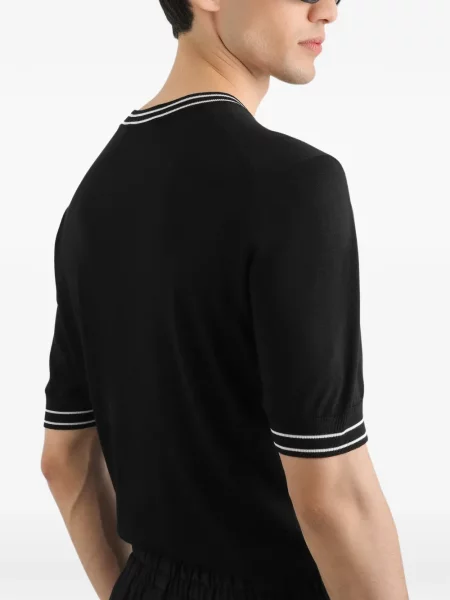 Pulover Dolce & Gabbana de mătase negru