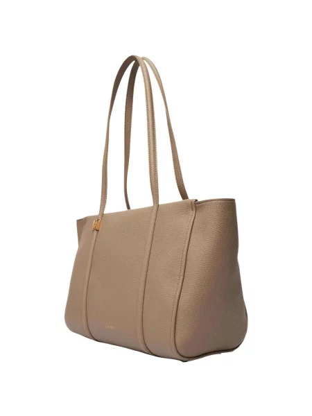 Kabelka Calvin Klein Emblem Hw Pebble Tote béžová