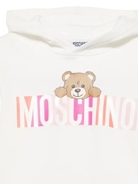 Bluza z kapturem dziecięca Moschino biała
