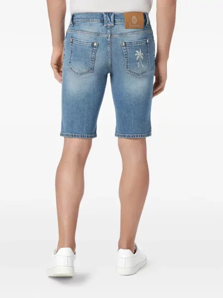 Džínové šortky Billionaire s výšivkou modré