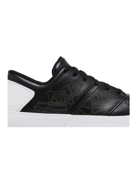 Sweter z golfem Jordan skórzany retro do golfa czarny