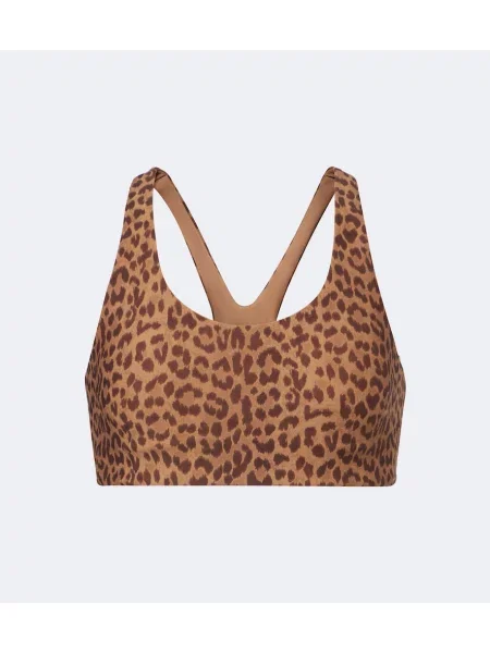 Sutien sport The Upside cu imagine cu model leopard maro