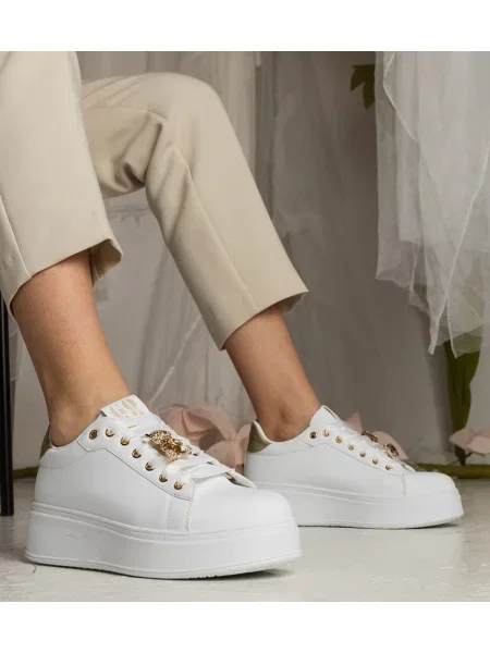 Sneakerși D/ceo cu strasuri alb