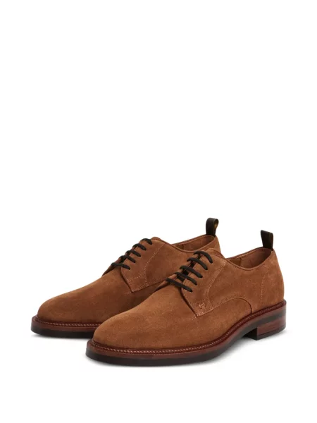 Pantofi derby Hackett London din piele de căprioară maro