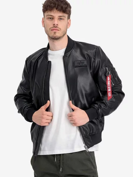 Alpha Industries kurtka bomber czarny przejściowa