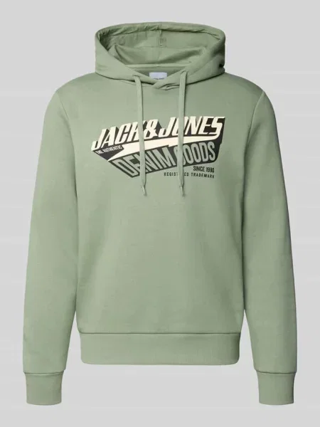 Bluza z kapturem Jack & Jones zielona