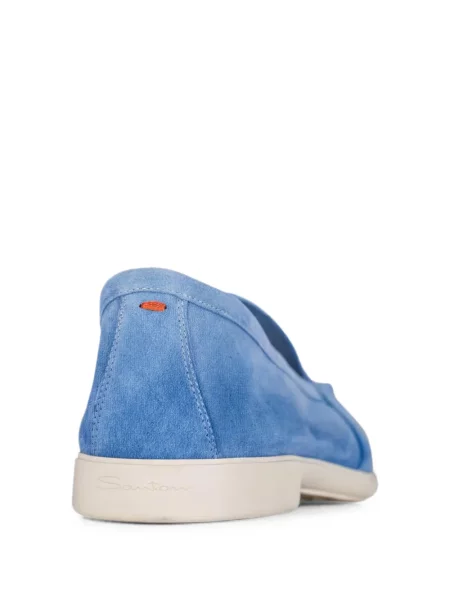 Chiloți Santoni din piele de căprioară slip-on albastru