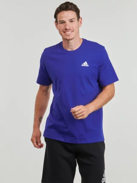 Majica Adidas s vezom od jersey plava