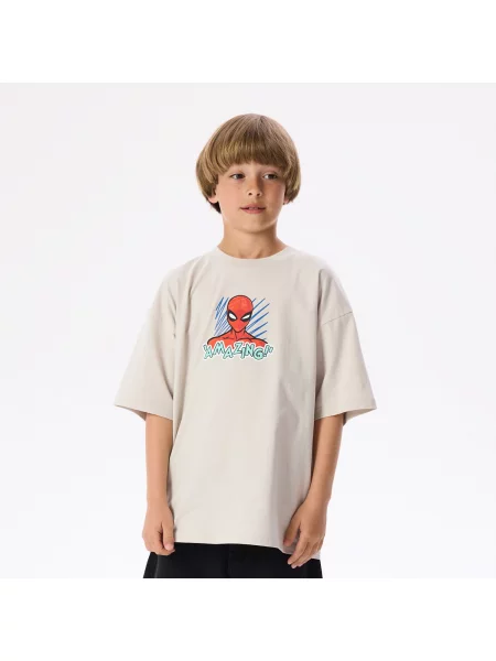 Reserved Spider-Man póló világos szürke