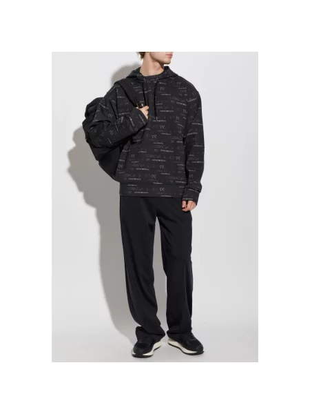 Bluza z kapturem Emporio Armani z kapturem czarna