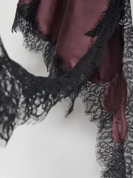 Reserved Асиметрична сукня-міні бордовий