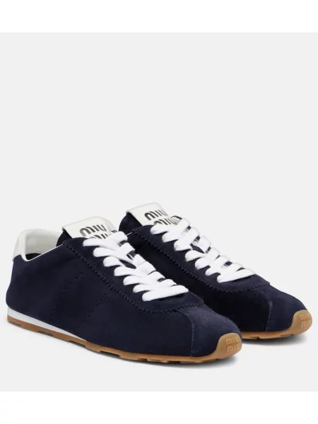 Superge Miu Miu iz semiša modra